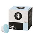 Kaffekapslen Flat White pak en capsule voor Dolce Gusto
