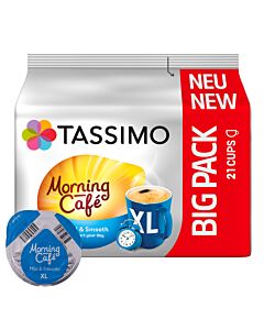 Morning Café Mild & Smooth XL Packung und Kapsel für Tassimo